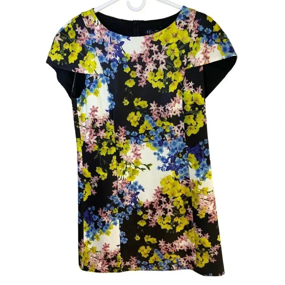 Elliatt NWT Botanic Shift Dress Sold Out On Revolve Mini Dress Florals Medium - Picture 2 of 15